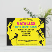 Rock Climbing Gym Geburtstag Einladung (Stehend Vorderseite)