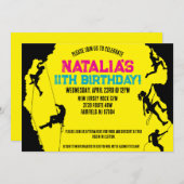 Rock Climbing Gym Geburtstag Einladung (Vorne/Hinten)