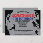 Rock Climbing Gym Geburtstag Einladung (Vorne/Hinten)