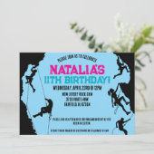 Rock Climbing Gym Geburtstag Einladung (Stehend Vorderseite)