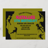 Rock Climbing Gym Geburtstag Einladung (Vorne/Hinten)