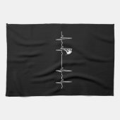 Rock Climbing Heartbeat Geschirrtuch (Horizontal)