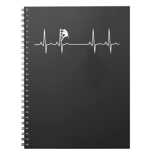 Rock Climbing Heartbeat Notizblock (Vorderseite)