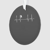 Rock Climbing Heartbeat Ornament (Vorderseite)