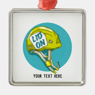 Rock Climbing Helmet Ornament Aus Metall