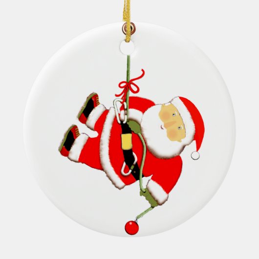 Rock Climbing Holiday Geschenk Keramik Ornament (Hinten)