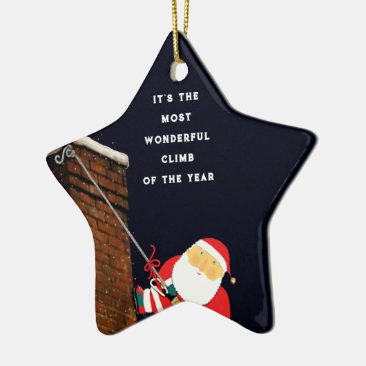 Rock Climbing Holiday Gift Keramik Ornament (Links)