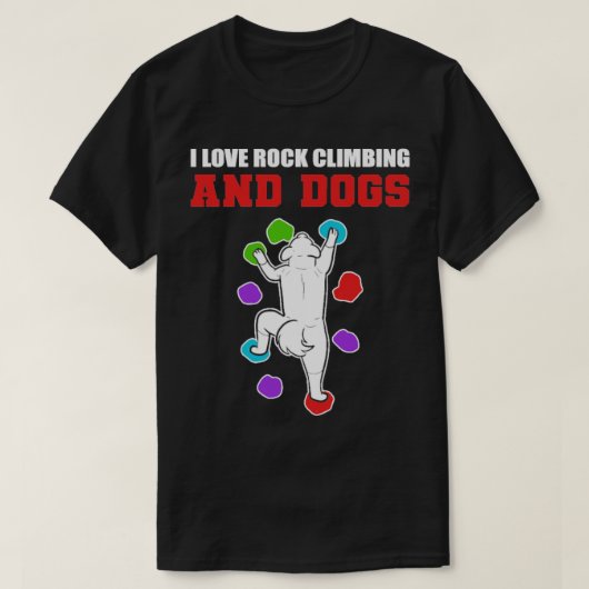 Rock Climbing Hunde Hunde Lover Geschenk T-Shirt (Design vorne)