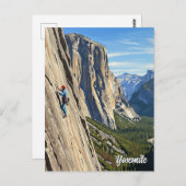 Rock Climbing im Yosemite Nationalpark Postkarte (Vorne/Hinten)