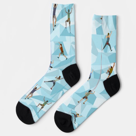 Rock Climbing in Blues Crew Socken (Linkes Detail)