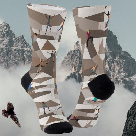 Rock Climbing in Browns Crew Socken