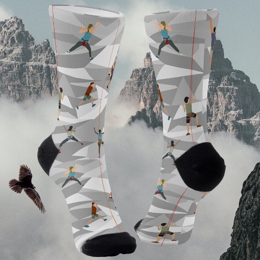Rock Climbing in den Socken der Crew Grays