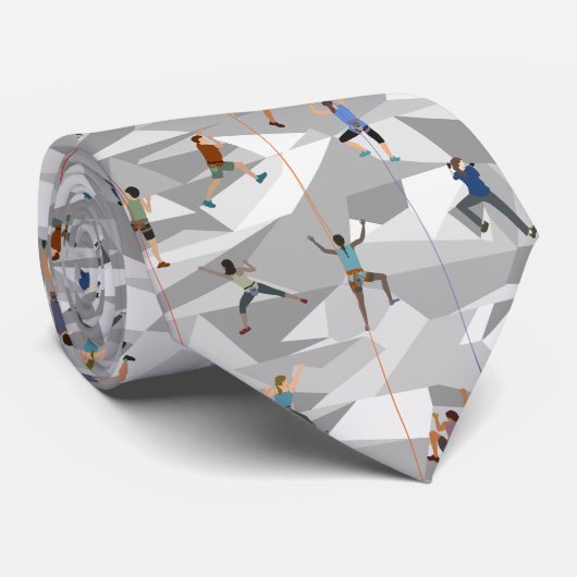 Rock Climbing in Grays Neck Krawatte (Gerollt)