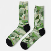 Rock Climbing in Greens Crew Socks Socken (Linkes Detail)
