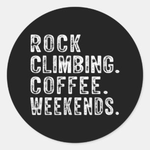 Rock Climbing Kaffeewochen Rock Kletterbegeisterte Runder Aufkleber