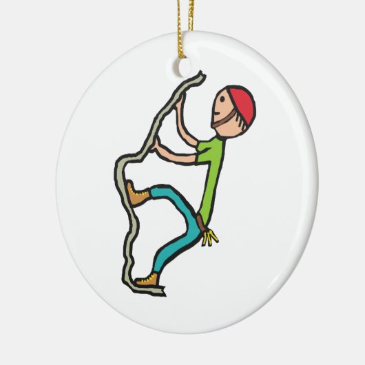 Rock Climbing Keramik Ornament (Links)