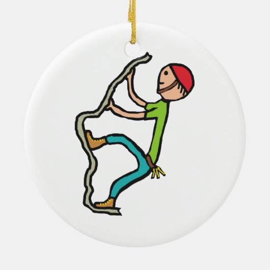 Rock Climbing Keramik Ornament (Hinten)