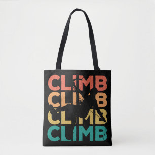 Rock Climbing Klettersteig Retro Vintage Kletterwa Tasche