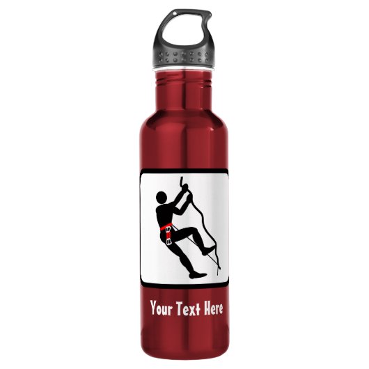 Rock Climbing-Logo — individuell einstellbar Trinkflasche (Vorderseite)