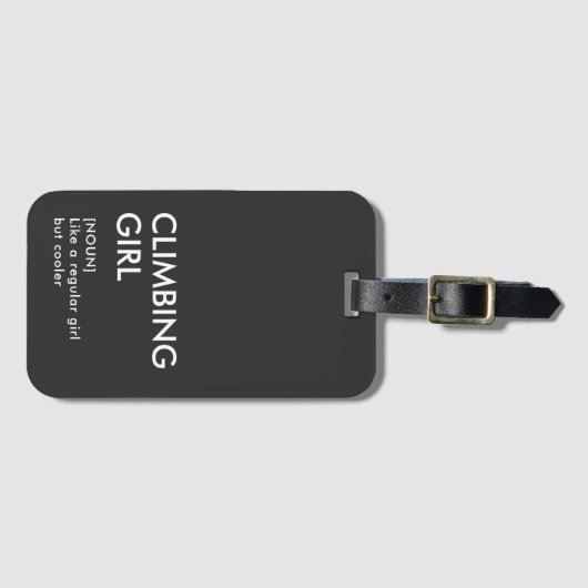 Rock Climbing Mädchen trendige Geschenk für sie Gepäckanhänger (Vorderseite (Horizontal))