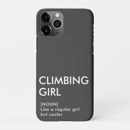 Rock Climbing Mädchen trendige Geschenk für sie iPhone Hülle (Rückseite)