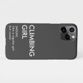Rock Climbing Mädchen trendige Geschenk für sie iPhone Hülle (Rückseite (Horizontal))