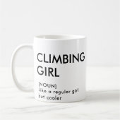 Rock Climbing Mädchen trendige Geschenk für sie Kaffeetasse (Links)