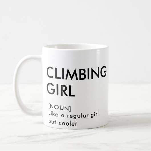 Rock Climbing Mädchen trendige Geschenk für sie Kaffeetasse (Links)