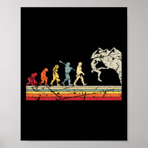 Rock Climbing Menschliche Evolution Vintage-Klette Poster