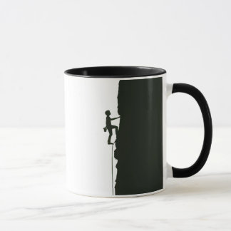 Rock Climbing Mountain Climber Silhouette Tasse