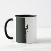 Rock Climbing Mountain Climber Silhouette Tasse (Links)