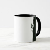 Rock Climbing Mountain Climber Silhouette Tasse (VorderseiteRechts)
