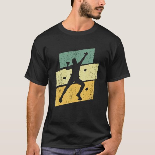 Rock Climbing Mountain Climber vintage Bouldering T-Shirt (Vorderseite)
