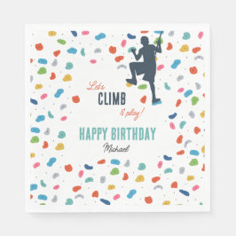 Rock Climbing Niedlich Kindergeburtstag Party Serviette