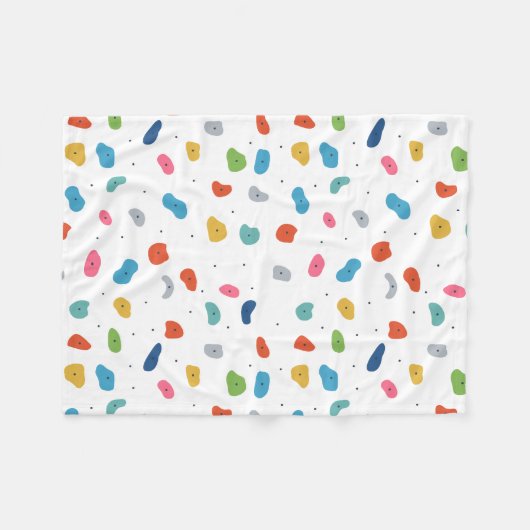 Rock Climbing Niedliche Kinder farbenfroh Fleecedecke (Vorderseite (Horizontal))