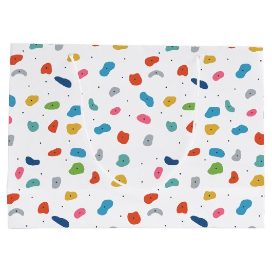 Rock Climbing Niedliche Kinder farbenfroh Große Geschenktüte (Rückseite)