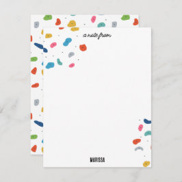 Rock Climbing Niedliche Kinder farbenfroh Mitteilungskarte