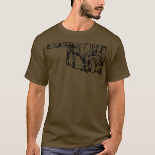 Rock Climbing Oklahoma Rock Climber Staat Karte T-Shirt