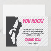 Rock Climbing Party Dankeskarte (Vorne/Hinten)
