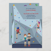 Rock Climbing Party Einladung (Vorne/Hinten)