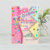 Rock Climbing Party Einladung (Stehend Vorderseite)