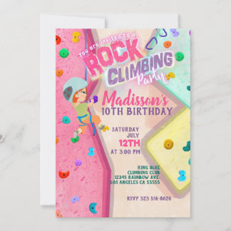 Rock Climbing Party Einladung