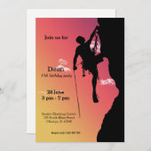 Rock Climbing Party Einladung (Vorne/Hinten)