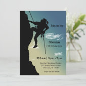 Rock Climbing Party Einladung (Stehend Vorderseite)