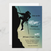 Rock Climbing Party Einladung (Vorne/Hinten)