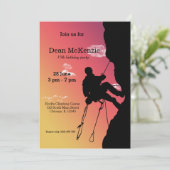 Rock Climbing Party Einladung (Stehend Vorderseite)