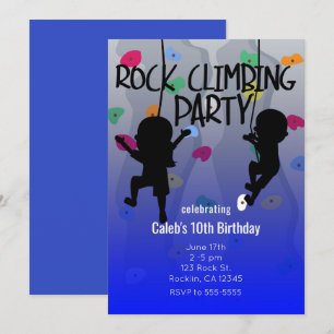 Rock Climbing Party Geburtstagsfeierlichkeiten Einladung