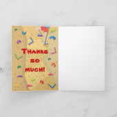 Rock Climbing Party Vielen Dank Anmerkungen Dankeskarte (Innenseite)