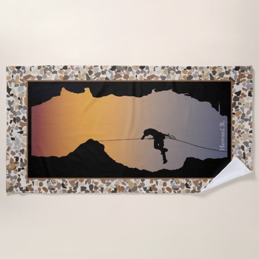 Rock Climbing Pebble Strandtuch (Vorderseite)