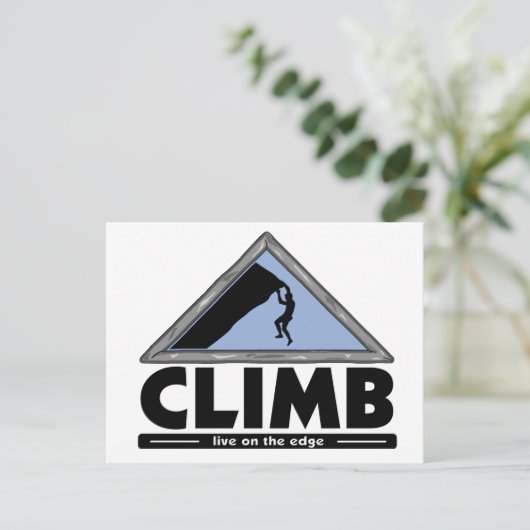 Rock Climbing Postkarte (Stehend Vorderseite)